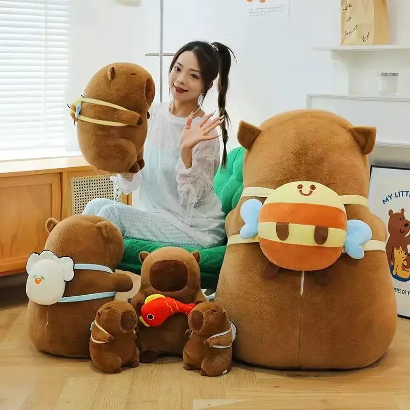 Capybara Plush Simulation Capibara Anime Fluffty Toy Cute Doll Stuffed Animals Soft Doll Plush Girls Christmas Birthday Gift