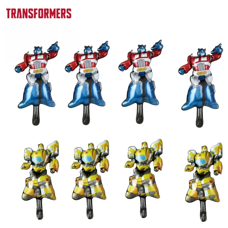 8pcs Transformers-themed Mini Optimus Prime and Bumblebee Combo Balloon Set for Birthday and Party Decorations - Handheld Mini B - view 4