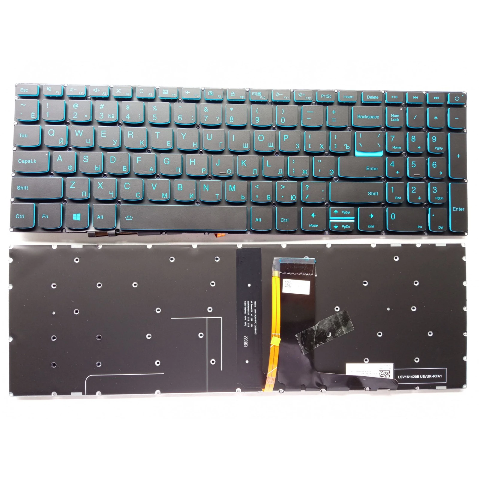 Teclado Retroiluminado ru para Lenovo Lenovo Ideapad L340 L34015 L340-17 L340-15irh Blue