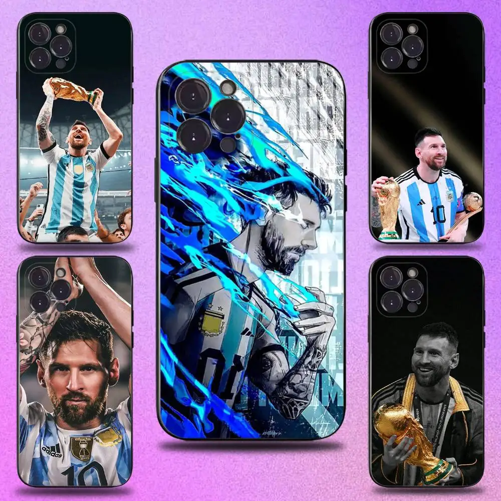 

M-MessiS-I Phone Case For iPhone 16,15,14,13,12,11 Plus,Pro Max,XS,X,XR,SE,Mini,8,7,Soft Silicone Black Cover