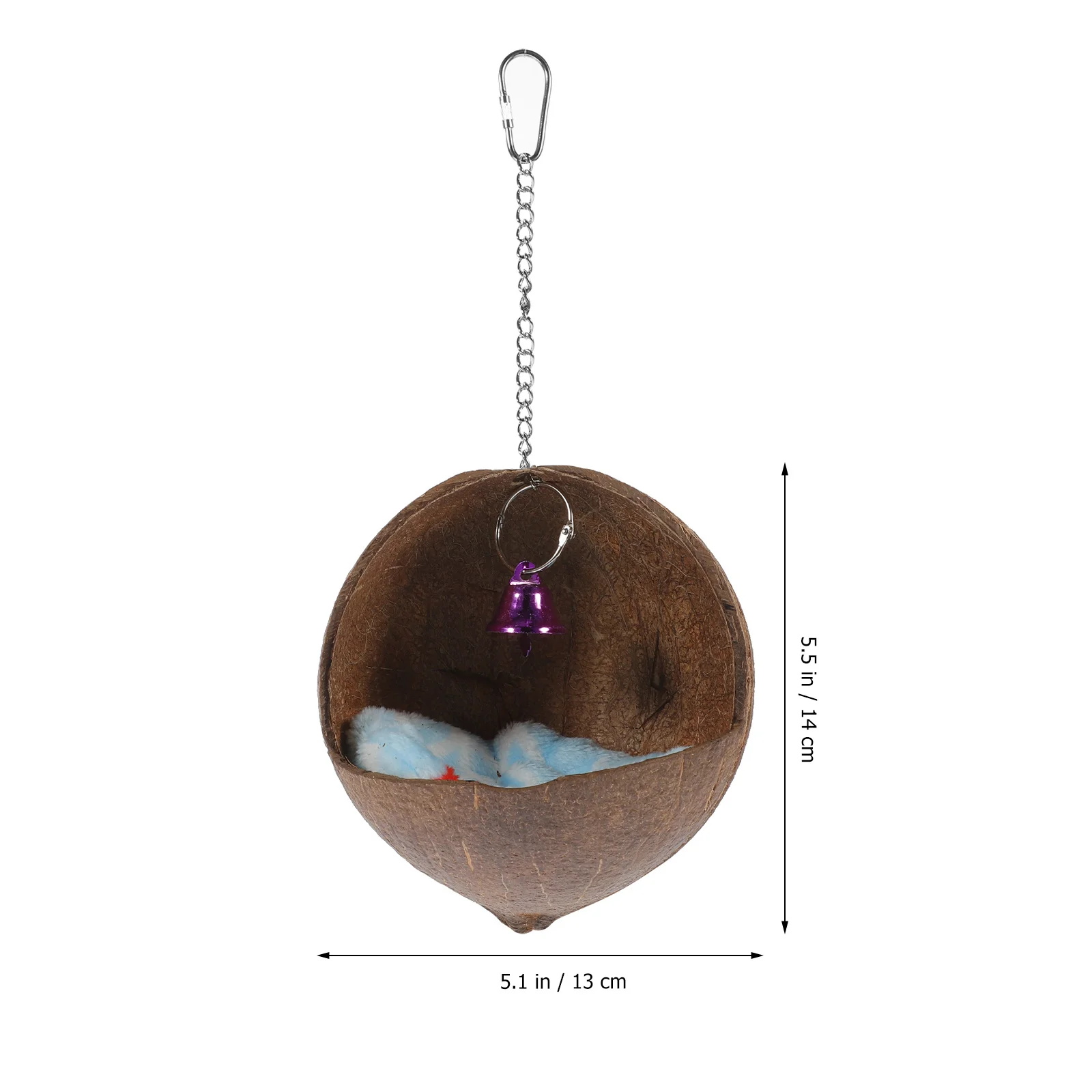 

Pet Coconut Shell Nest Natural Hanging Bird Bed For Parrot Outdoor Garden Cage Shelter Bird Accessory