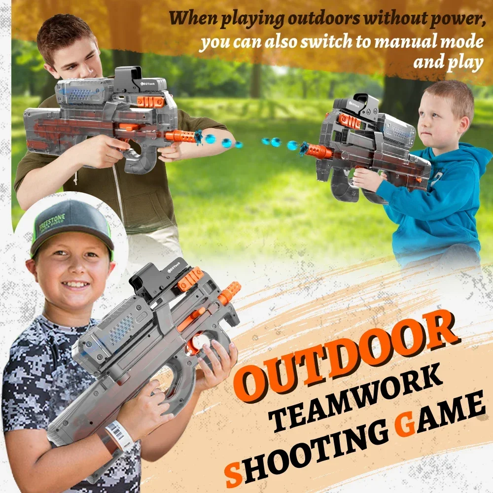 P90 Outdoor ShootingElektrisch gelpistool Explosief pistool Volautomatisch splashbal speelgoedpistool Geschikt voor buitenactiviteiten Teamspel