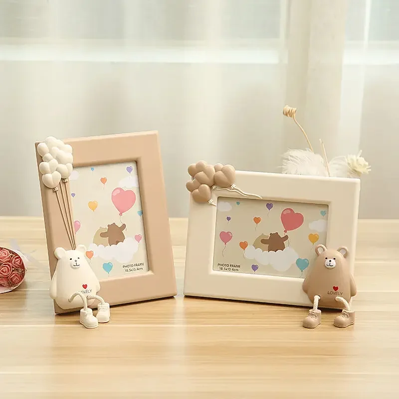 A Korean Cute Mouse Set Up 7-inch Baby Cartoon Photo Frame Creative Children's Office Desktop Cute Pet Photo Frame