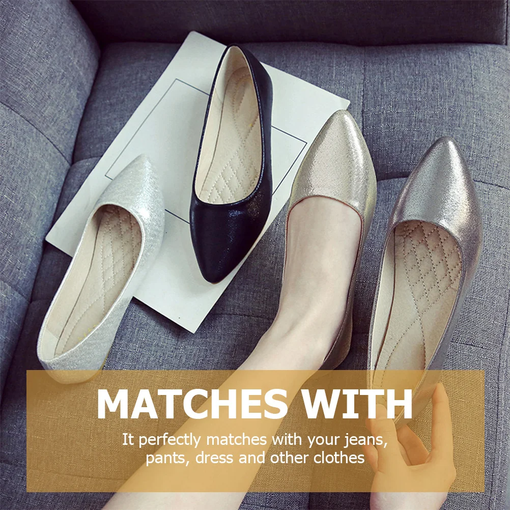 

1Pair Flat Bottom Shoes High-Quality Tpr Micro Fiber PU Stylish Non-Slip Soles Comfortable Walking Experience Gift for Women