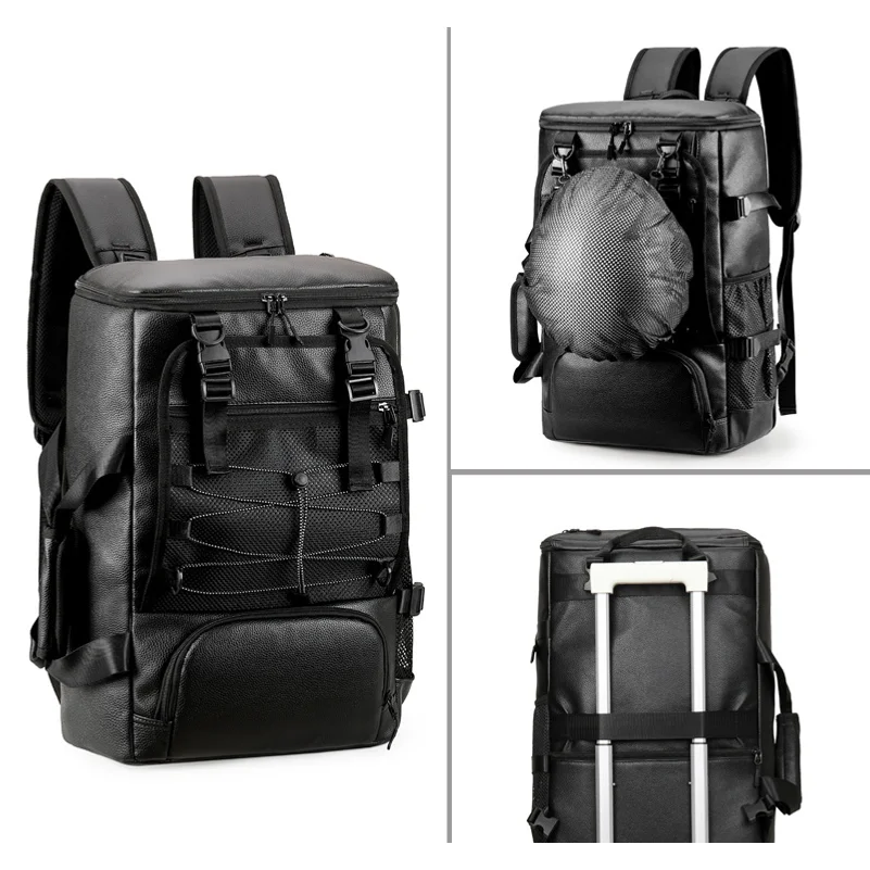 Multipurpose Travel Backpack PU Outdoor Sports Backpack Helmet Bag Skateboard Bag Cycling Bag