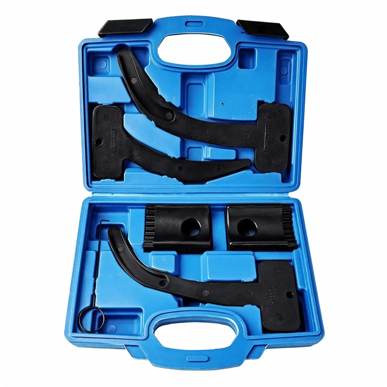 Sedan SUV V8 Timing Kit with Locking Pin and Cylindrical Blocks in Blue Box