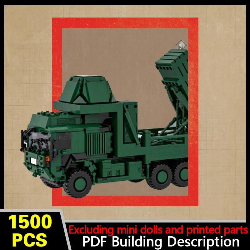 Military Air Defense Truck Model MOC Building Bricks War Equipment Modular Technology Gifts Holiday Assemble Toy Suit Ideal Gift
