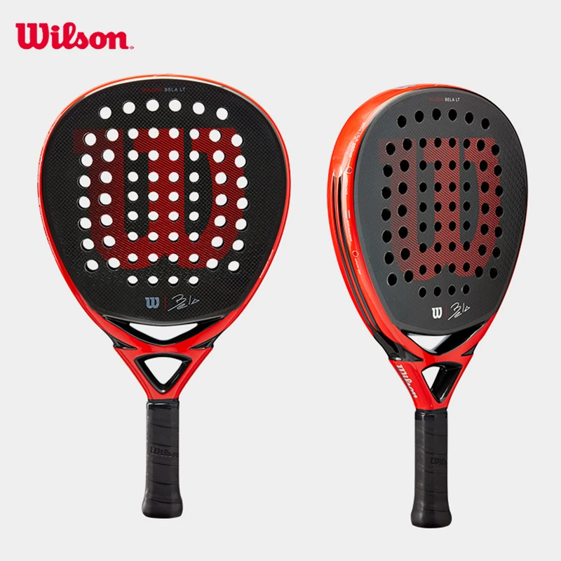 

Wilson Professional Tennis Rackets Carbon Fibre Surface Diamond Shape with Eva Memory Flex Foam Core Padel Tennis Racquets