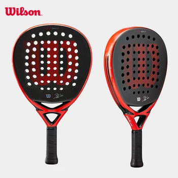 Wilson Professional Tennis Rackets Carbon Fibre Surface Diamond Shape with Eva Memory Flex Foam Core Padel Tennis Racquets