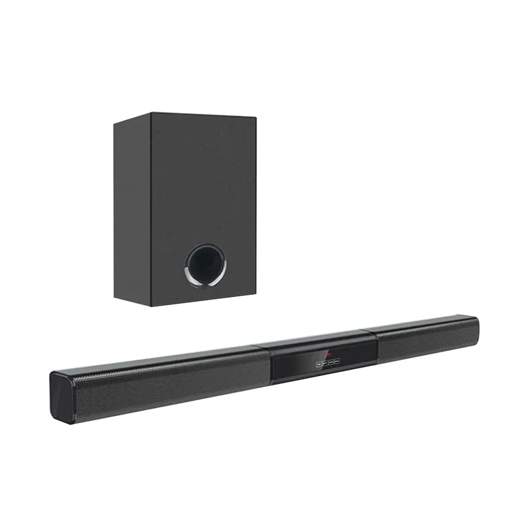 

Home Theater TV Sound Bar Speaker System with Power Mixer 2 Woofer Size Speaker Quantity 2 Material, Plastic
