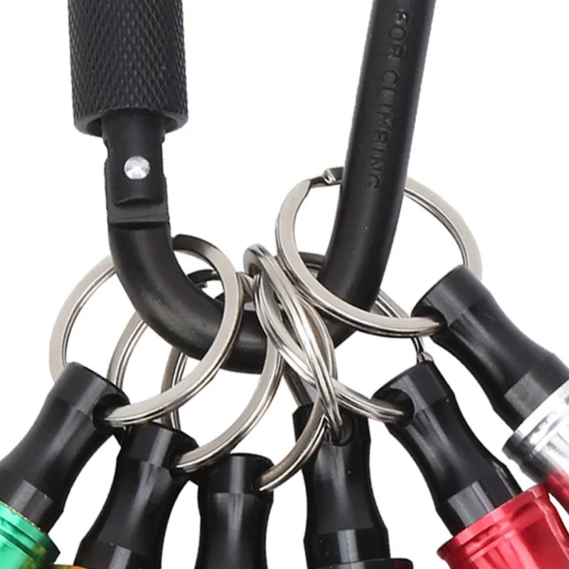 6個入り 六角軸ドライバービットホルダー アルミ合金キーホルダーホルダー エクステンションバーアダプター