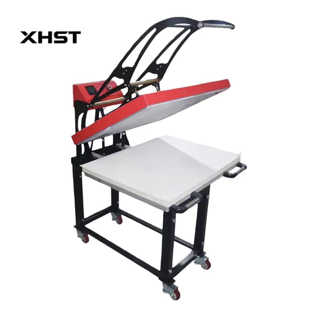60*80cm Slide-Out High Pressure Manual Heat Press Machine For Garment Industry With A Stand