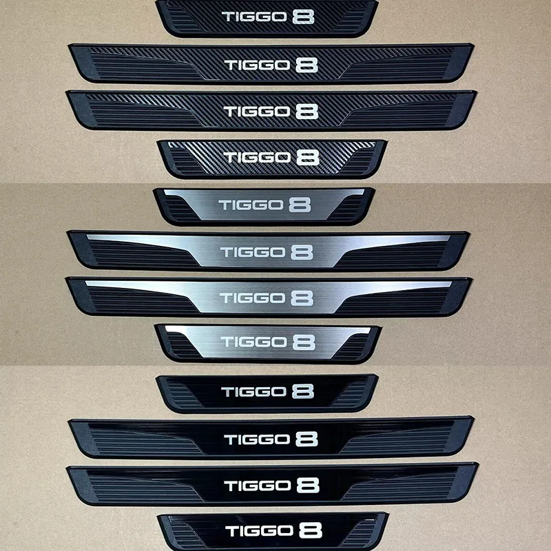 

For Chery Chirey Tiggo 8 Tiggo8 2027 2026 2025-2023 2022 2021 2020 2019 Door Sill Plate Stainless Steel Car Interiors Accessorie