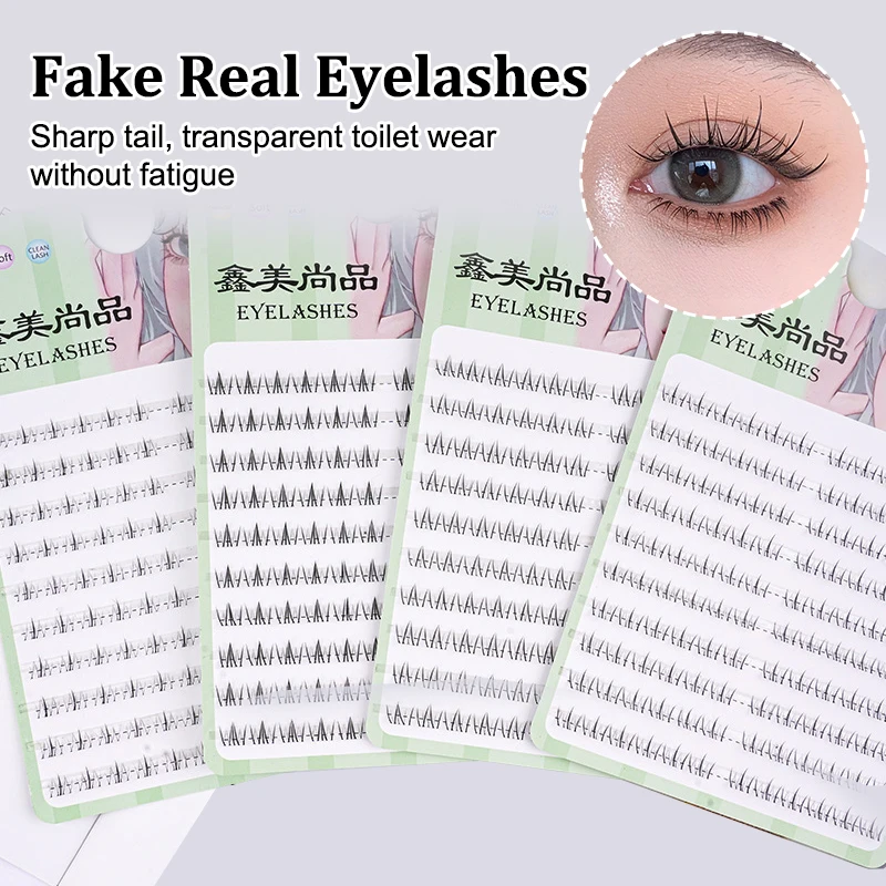 120Pcs Multi-styles Individual Lower Eyelash Natural Comic Eye Cluster Eyelash Extensions False Cluster Volume Eyelash