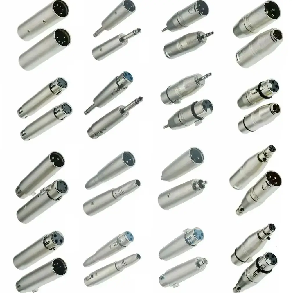 1/5pcs XLR 3PIN to 5PIN Female Head Adapter 3.5mm/6.5mm Female Mini XLR 5Pin RCA Male Lotus Audio Microphone Converter