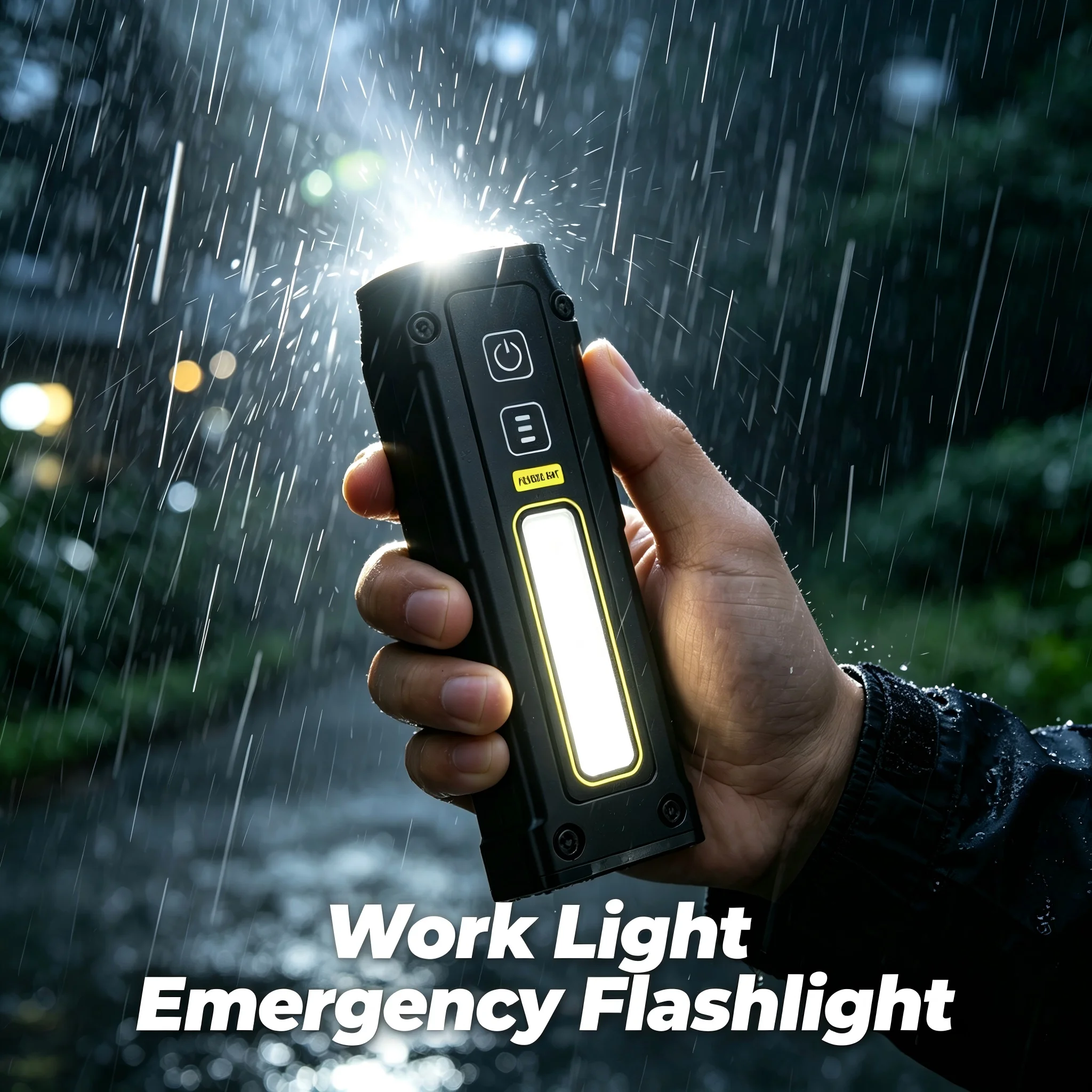 Mini Rechargeable LED Flashlight, Magnetic Portable Torch Long Range Light for Outdoor Fishing Emergency