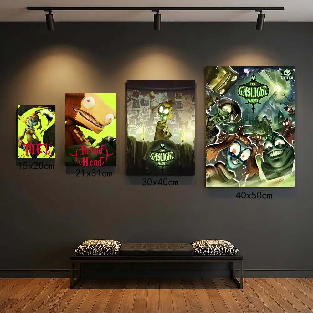 anime T-The Gaslight District-T Poster Self Adhesive Wall Decor for Modern Home Cafe Office and Bar