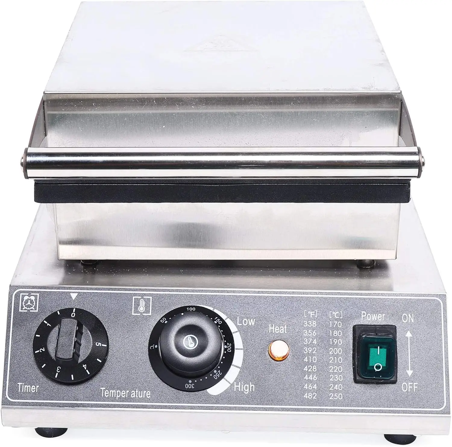 Máquina para hacer churros de 8 piezas, 1500 W 110 V 50 ~ 300 ℃   Gofrera Manual, máquina para hacer muffins, panadero, gofrera eléctrica antiadherente, acero inoxidable