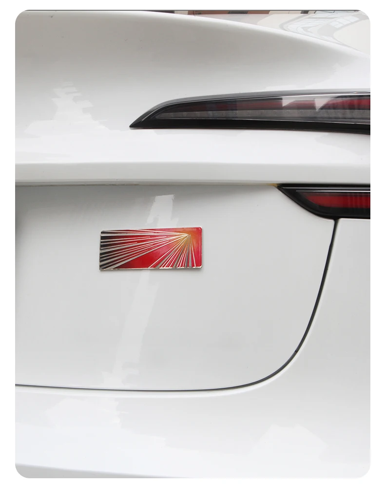 Für Tesla Modell 3/Y/Highland/Juniper 2025 Schwanz Logo Aufkleber Stamm Abzeichen Emblem Aufkleber Auto geändert Zubehör – Detail 9