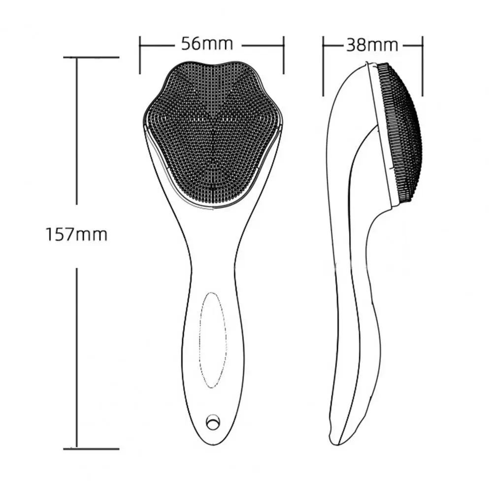 Silicone Face Scrubber Handheld Cat Paw Shape Facial Cleansing Brush for Massaging Blackheads Removal Body Lotion Application