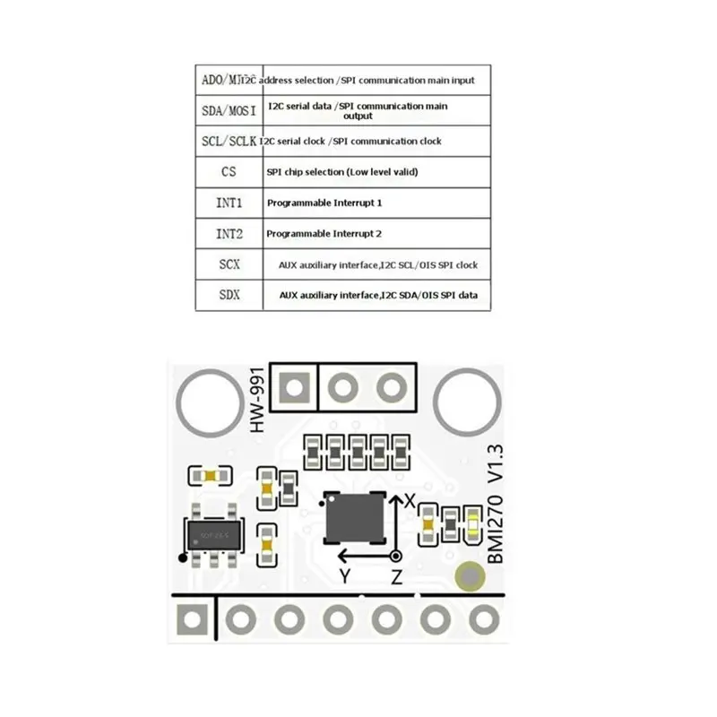 DT51 BMI270 Module Six-Axis Sensor High Precision for Smart Wearables Outpacing BMI160 Sensor Module