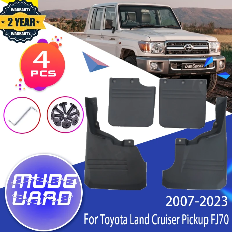 

For Toyota Land Cruiser Pickup FJ70 Accessories 2022 2007~2023 J70 LC70 70 Mudflap Fender Mudguard Mud Flaps Guard Accessories