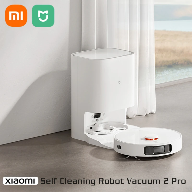 XIAOMI MIJIA Self Cleaning Robot Vacuum Mop 2 Pro Smart Home Cleaning Robot 4000PA Cleaning Tools Dirt Disposal LDS Navigation