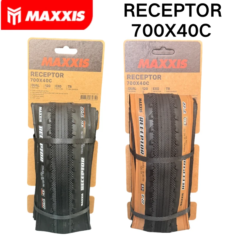 Neumático para Bicicleta de Gravel MAXXIS RECEPTOR HYPR-X Tubeless 700x40C /45C, Neumáticos Todoterreno para Bicicleta, Nuevo
