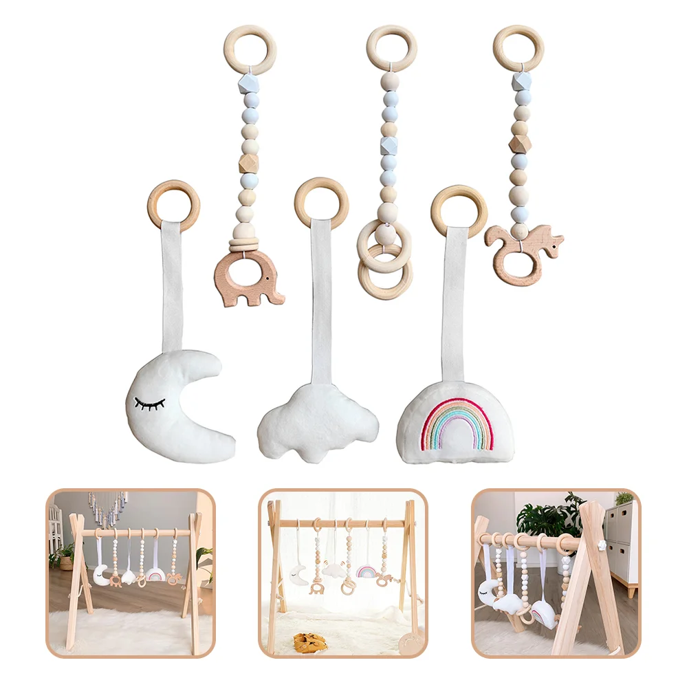 6-delige babyspeelgoedbel Kid Rings Gym Toys Hangende kinderen Kids Speeltoestel Pluche bijtring