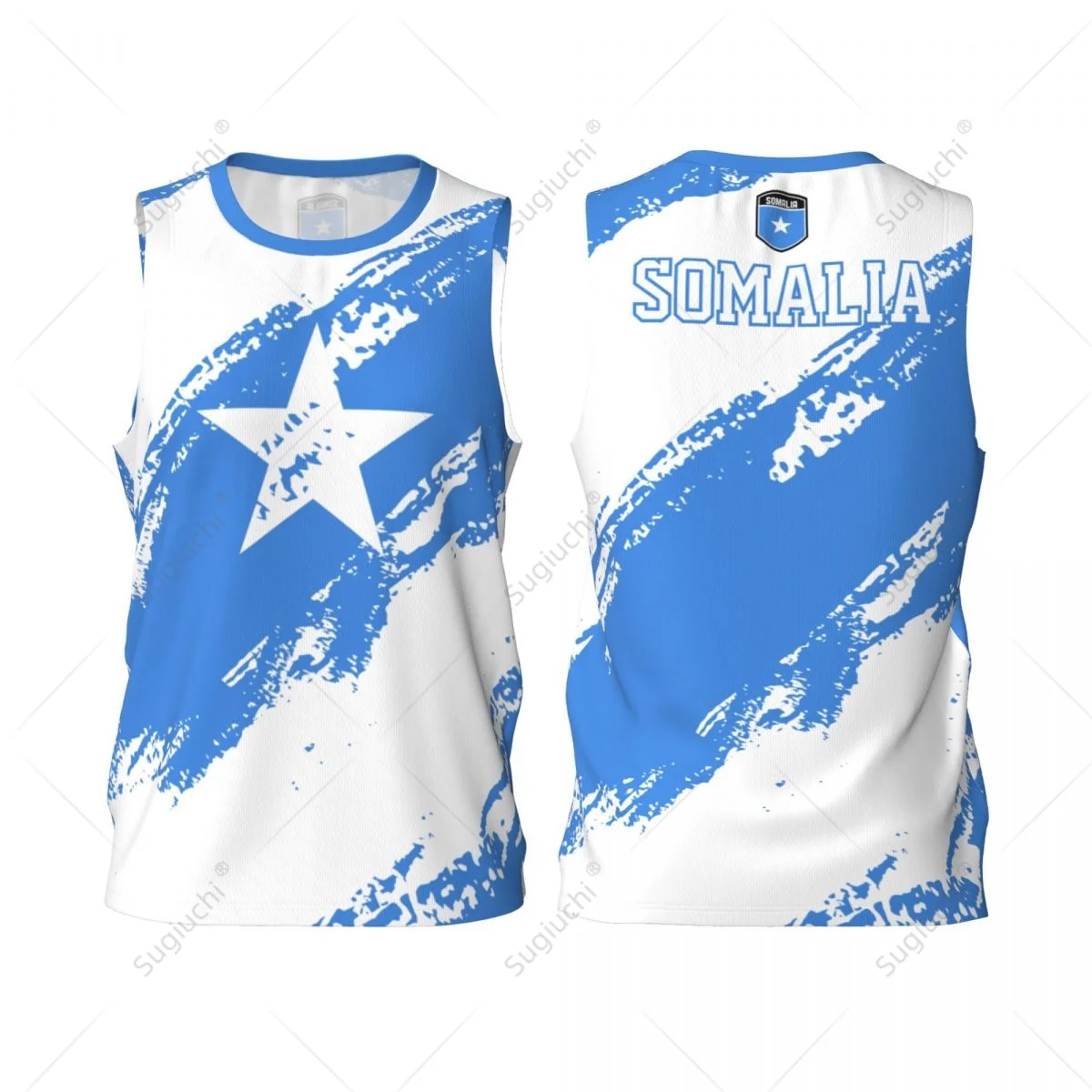 Men Basketball Sports Somalia Flag Running Fitness Multifunction Jersey Sleeveless shirt Custom Name Nunber Exclusive