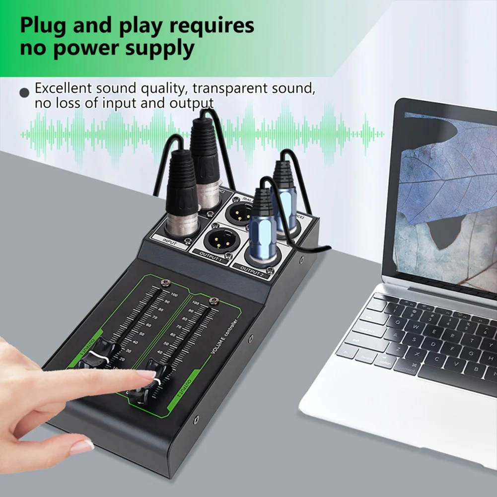A07I Passive Volume Controller Precise Volume Adjustment Plug Play Stereo Input & Output Electronic Musical Instrument Parts
