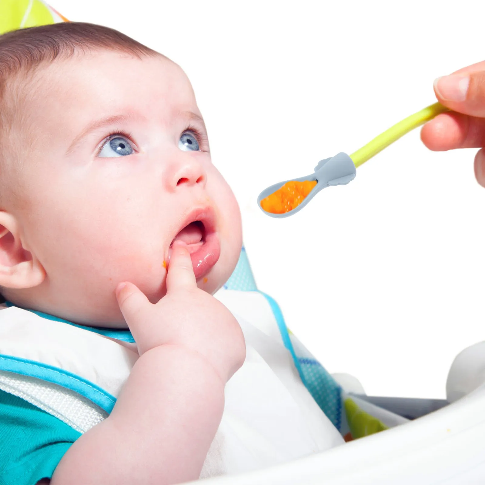 

2Pcs Silicone Baby Food Pouch Squeeze Spoon Food-Grade Feeding Scoop Reusable Infant Feeding Supplies Toddler Training Utensils