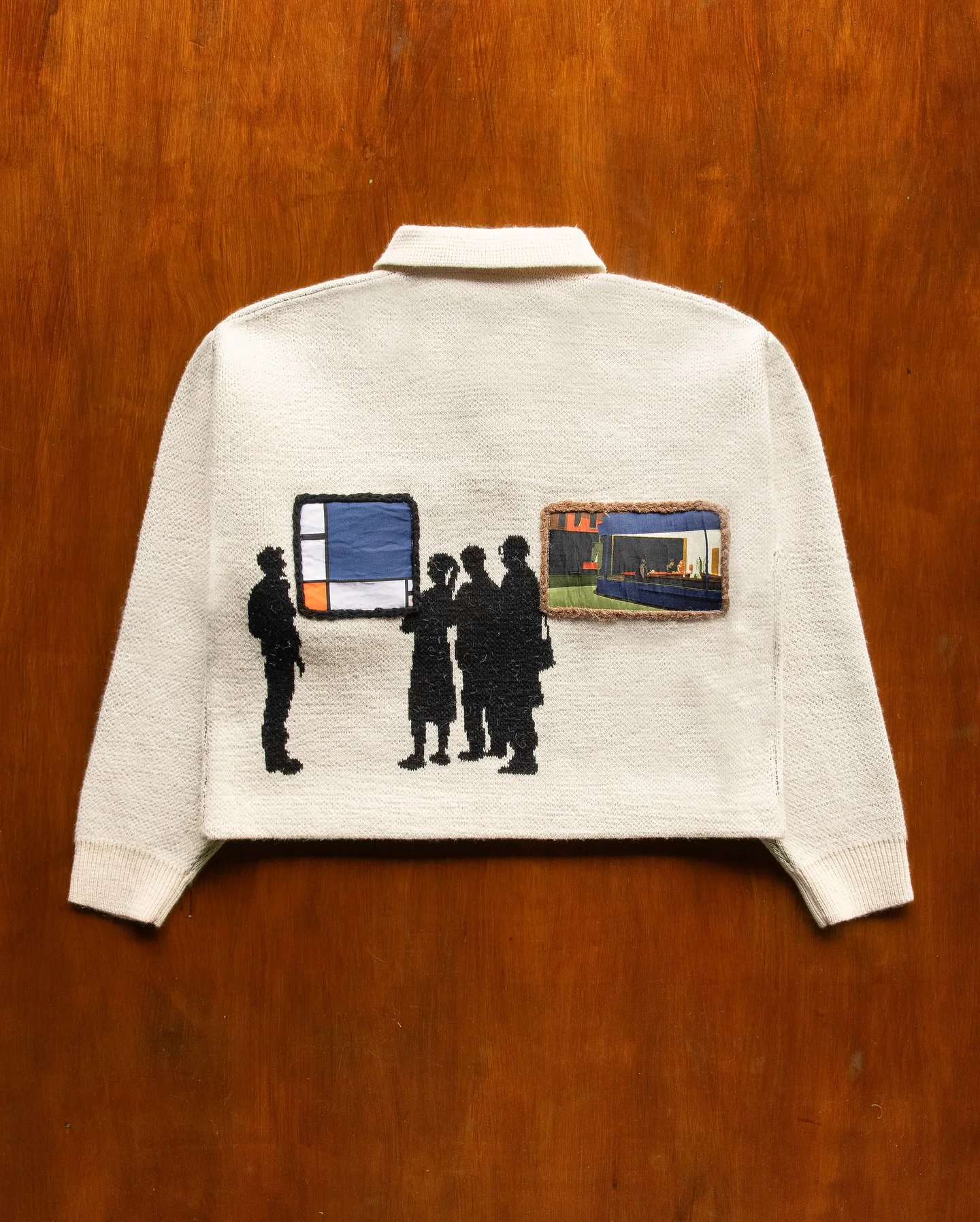 رجل جودة عالية محبوك معرض سترة فضفاضة طويلة الأكمام المرقعة قمصان بولو البلوز بلون الاتجاه الرجال الشارع الشهير