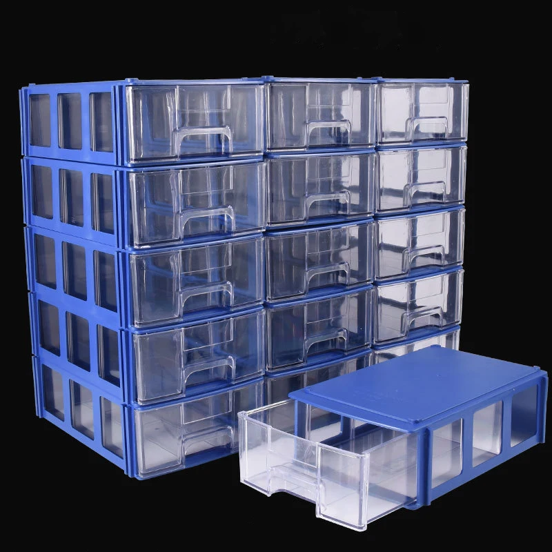 Thick Plastic Parts Cabinet Combined Drawer Component Boxes Building Block Material Box Home Storage Boxes Supplies Toolbox