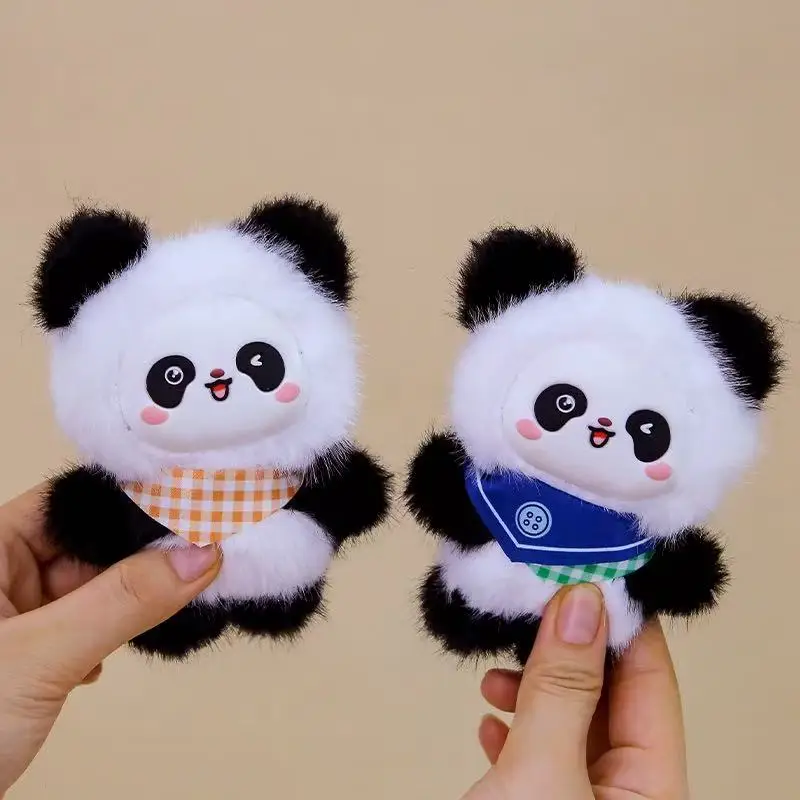 Latest Panda Backpack Pendant Keychain Doll Kawaii Stuffed Plush Toy Handmade Doll Cartoon Anime Cute Holiday Gift Fun Doll