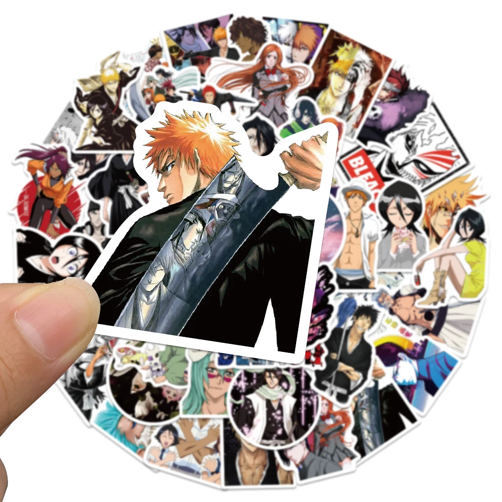 new 2022NEW 10/50PCS Anime BLEACH Stickers for Phone Laptop Water Bottle Suitcase Waterproof Graffiti