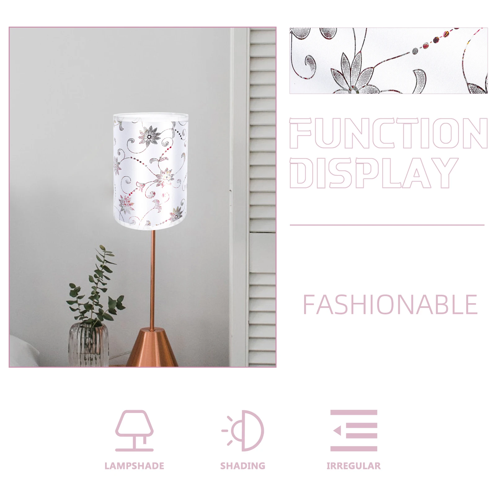 

Fabric Bedside Cover Home Decor Cloth Lampshade Iron Cloth Craft Lampshade Desk Light Cover Bedroom Living Room