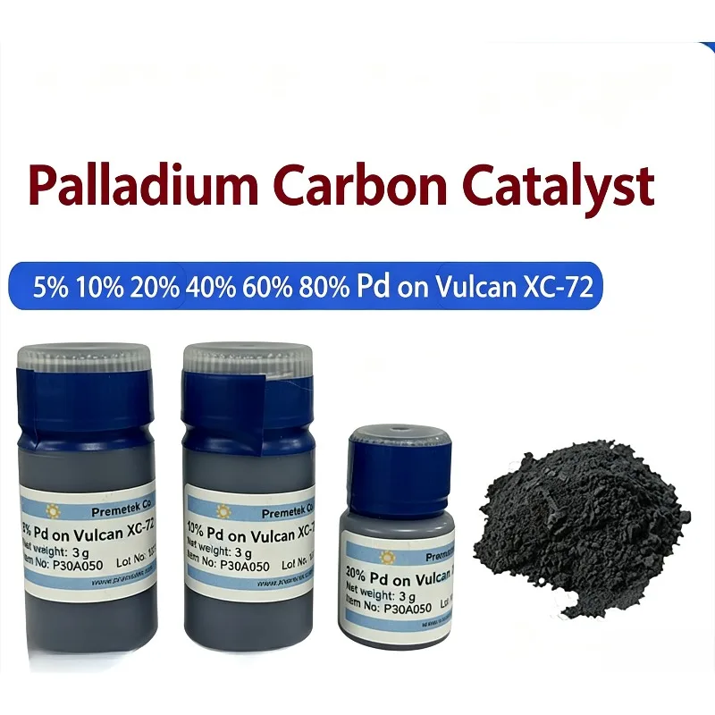 20% Pd on Vulcan XC‑72 Palladium Carbon Catalyst, 5% 10% 40% 60% 80% Multiple Content Optional for Fuel Cell Research