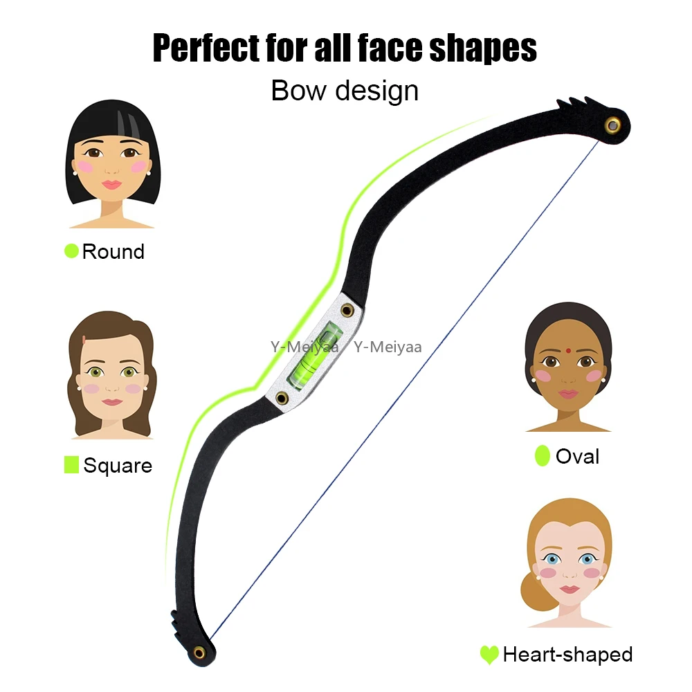 Semi-Permanent Eyebrow Positioning Metal String Mark Ruler Microblading Horizontal  Tattoo Bead Mapping Ruler Measuring Brow