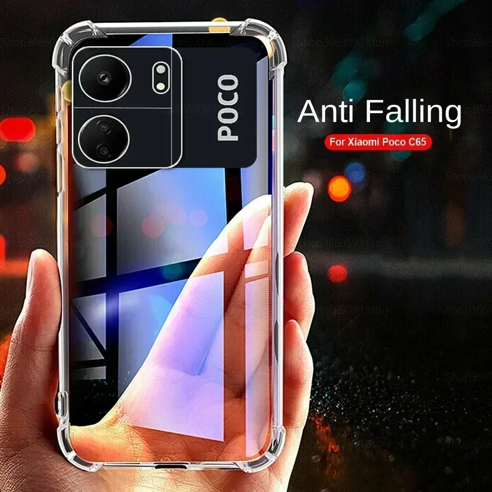 Xaomi PocoC65 PoXo Poko C 65 65C c65 case clear shockproof soft silicone phone cover For Xiaomi Poco C65 4G back shell fundas