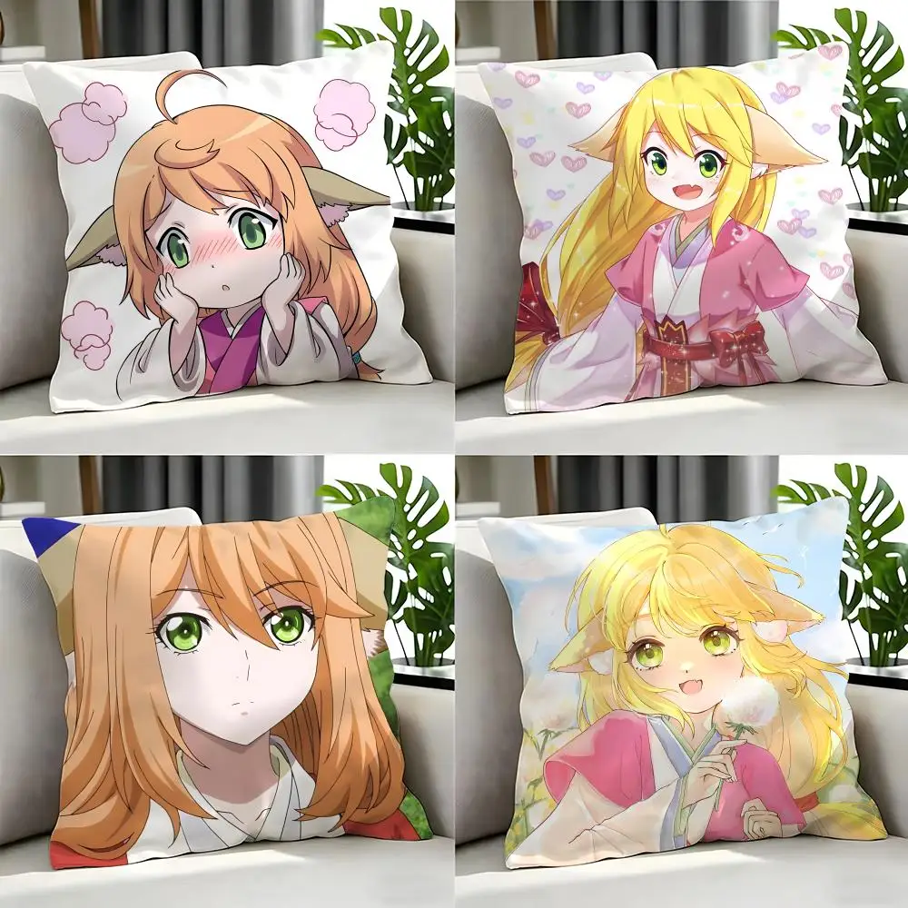 Cartoon FFox Spirit Matchmakering Cushion Cover Cushion Cover Set 4Pcs 50x50 45x45 40x40 Pillowcase Decorative Sofa Home Decor