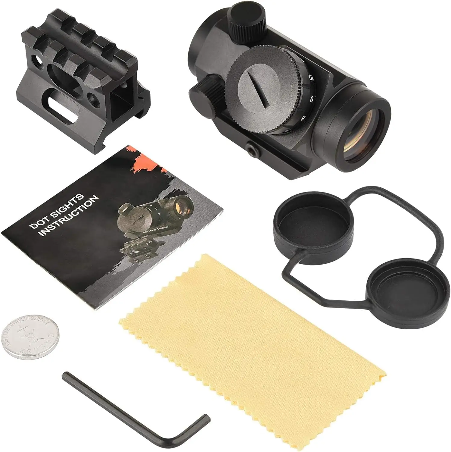 

MidTen Riflescope 1x25mm 2MOA Red Dot Sight Waterproof Shockproof Fog-Proof Red Dot Scope with 1 inch Riser Mount Alumin