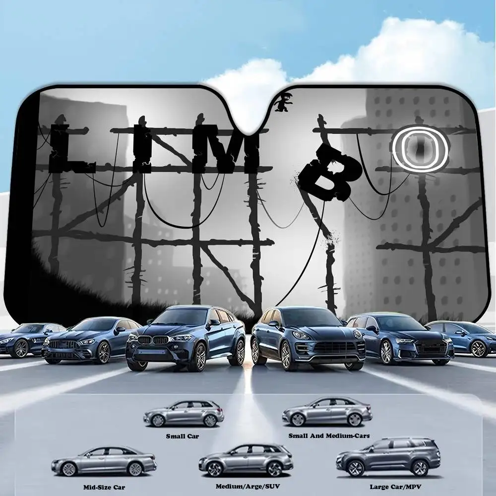 

Limbo Game Foldable Front Windshield Sunshade 70x130cm Anime Cartoon Foils Car Sun Visor Sun Shade Protect