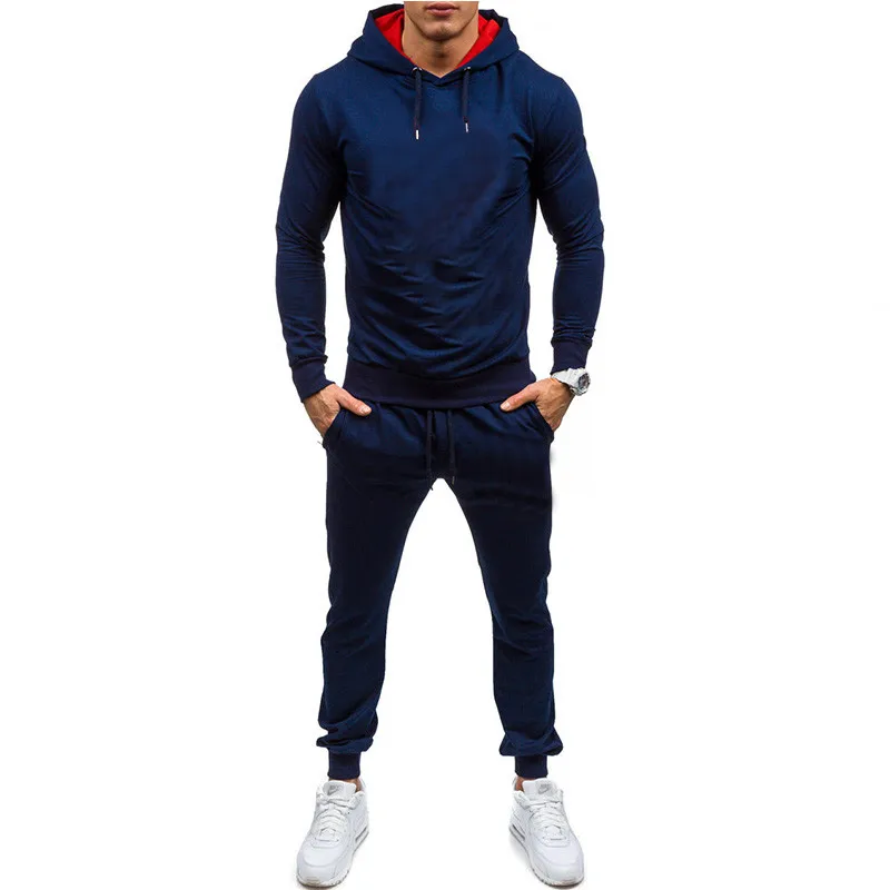 Autumn Winter Hot Sale Mens Zipper Jackets Outfits Classic Male Outdoor Casual Sports Jogging Suit Hoodies and Sweatpants S-4XL