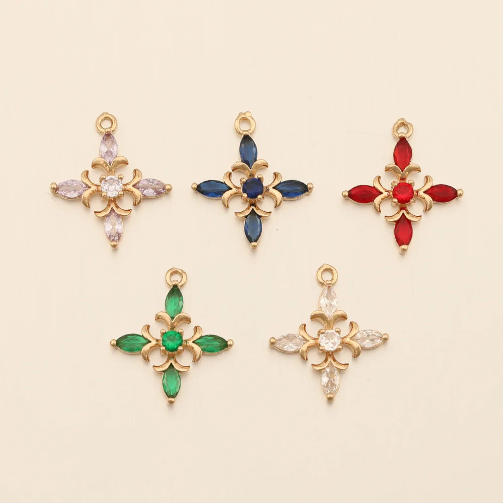 

Cordial Design 17*20MM 50Pcs Rhinestone Pendant/Jewelry Findings & Components/CZ Charms/Flower Shape/Hand Made/DIY Jewelry Parts