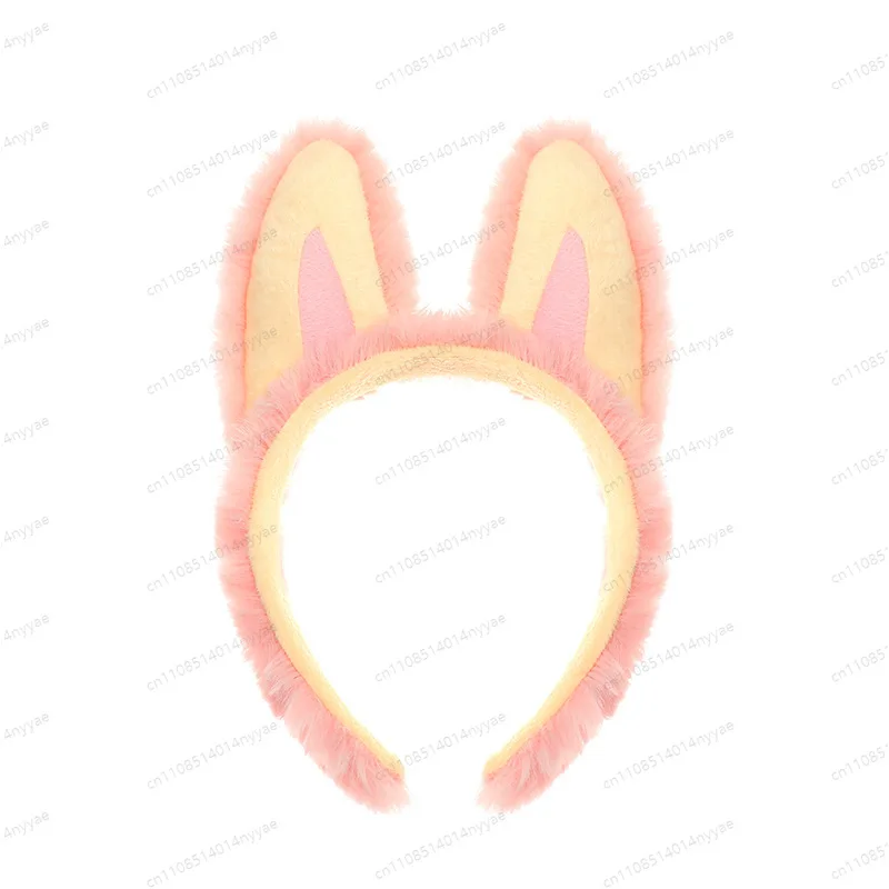 Devil Baby Plush Ear Headband for Halloween Kids, Adjustable Animal Ear Hair Clip & Soft Bath Band