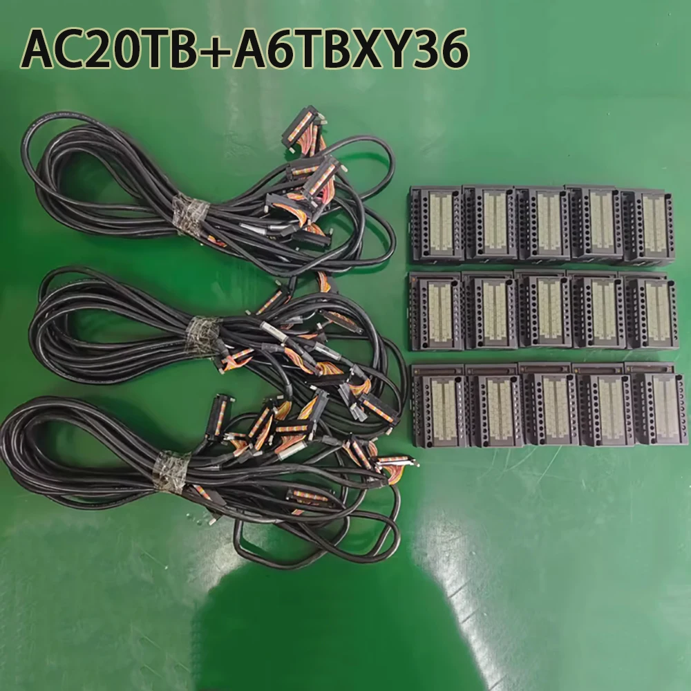 

1Pcs A6TBXY36+AC20TB For Mitsubishi Terminal Block A6TBXY36 With Wire AC20TB