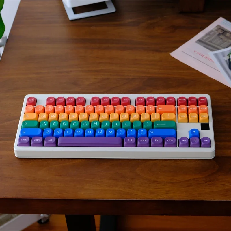 

Колпачок для клавиш Pride, профиль PBT MOA, 129 клавиш, колпачок для клавиш с двойным выстрелом, термосублимационная механическая клавиатура для настройки