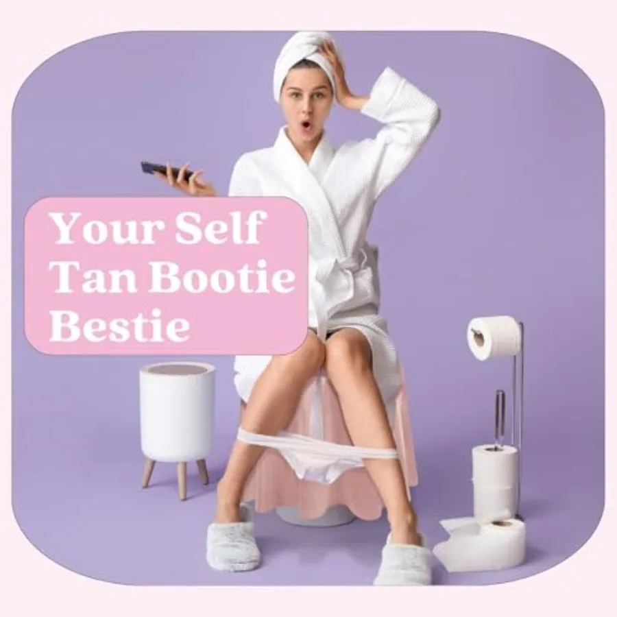 Tan Fan Housse de siège de toilette auto-bronzante 100 Poly soyeux résistant aux taches Protege votre chaux des taches auto-bronzantes Grande taille pour tous