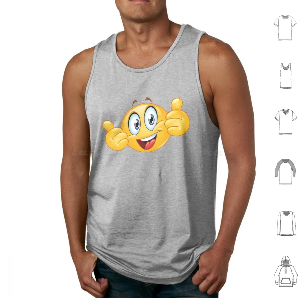 Thumbs Up Face 3 Tank Tops Print Cotton Thumbs Up Thumbs Up Thumbs Up Thumbs Up Face Face Face Face Face Face Coffee Face